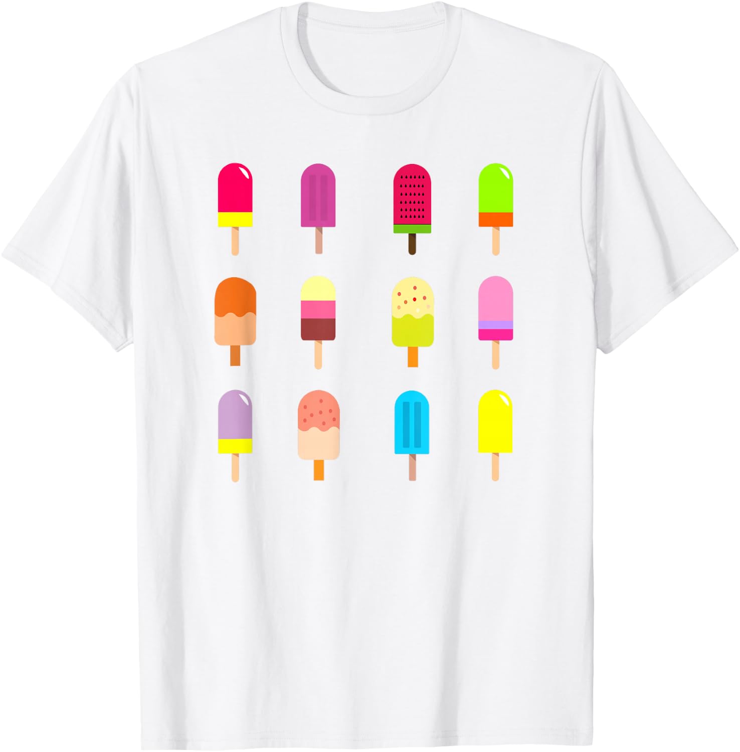 Novelty Popsicle Funny Summer Design Ice Cream Gift T-Shirt - T-Shirt | White