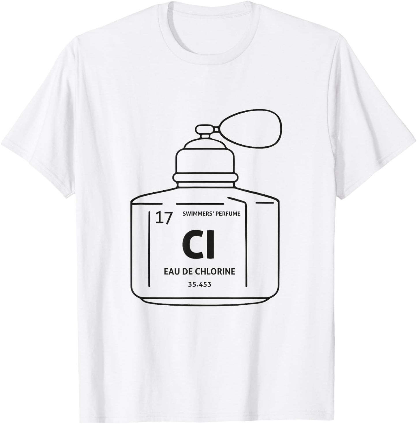 Eau De Chlorine - Swimmers' Perfume for Swimmers T-Shirt - T-Shirt | White