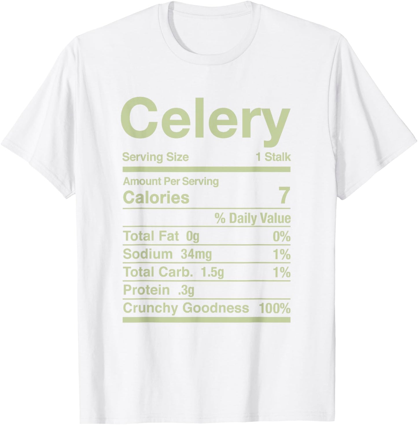 Celery Nutrition Facts Juice Vegetable Thanksgiving Matching T-Shirt - T-Shirt | White
