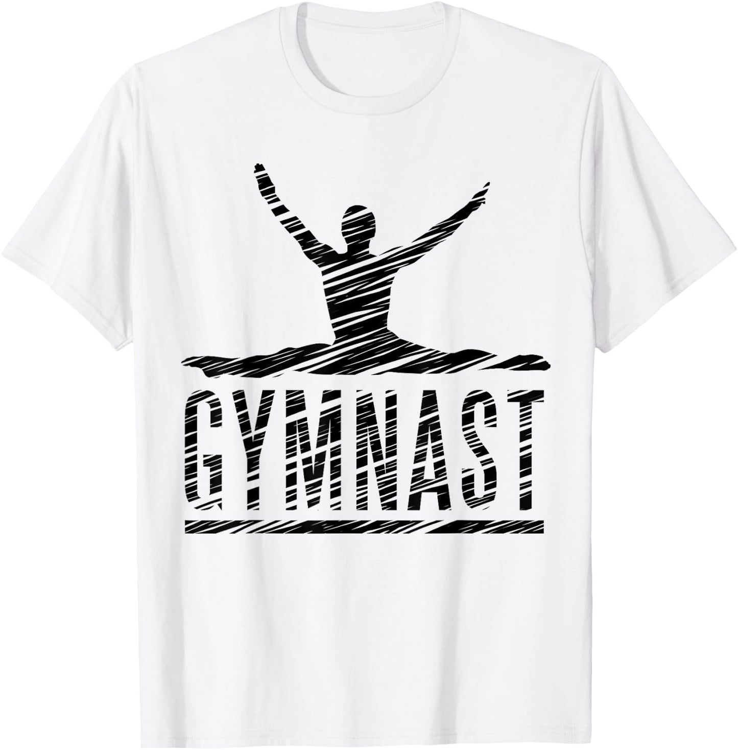 Gymnastics Fan Vintage Motif T-Shirt - T-Shirt | White