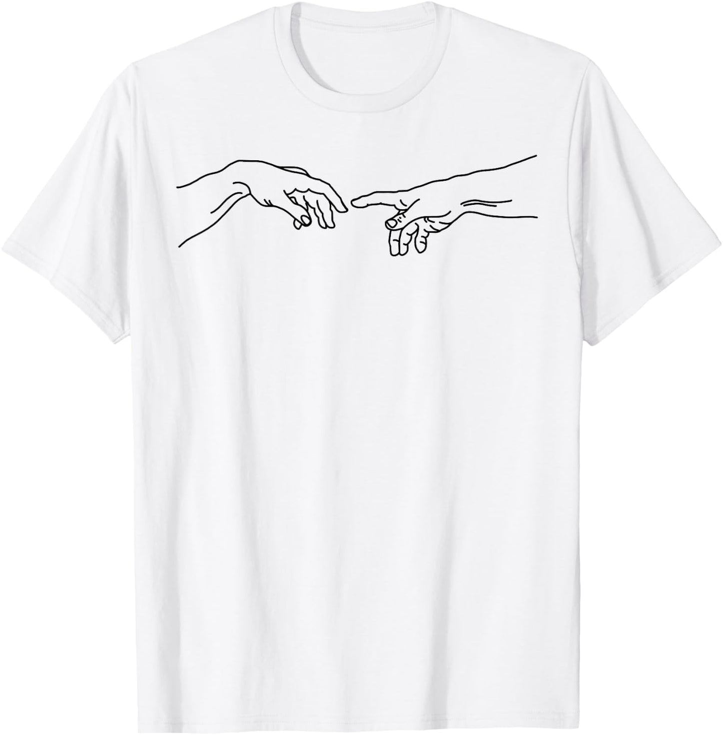 Michelangelo Creation Hands for Art Lover T-Shirt - T-Shirt | White