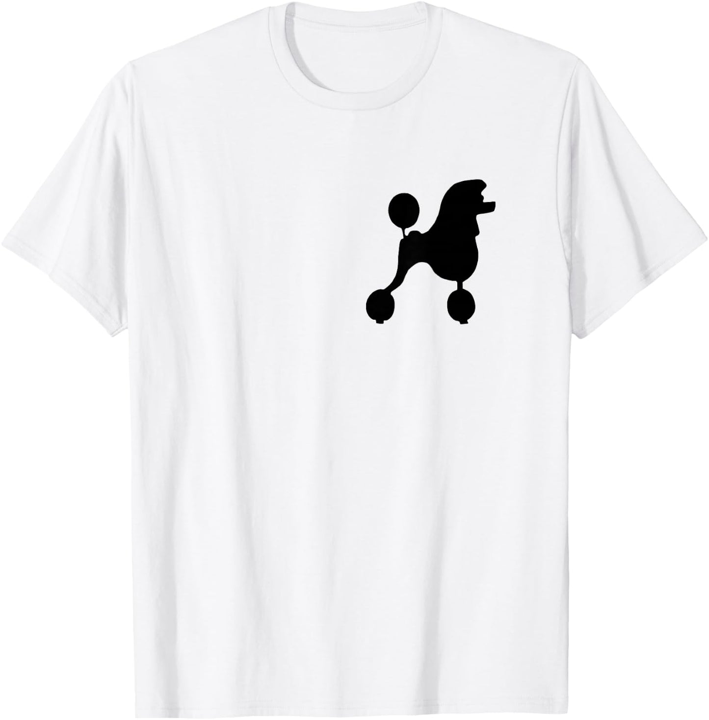 Poodle Skirt T Shirt Costume Black Poodle T-Shirt - T-Shirt | White