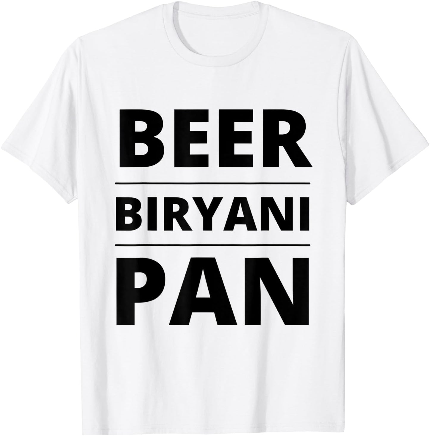 India, Hyderabad Inspired Beer Biryani Pan Fun Food Shirt T-Shirt - T-Shirt | White