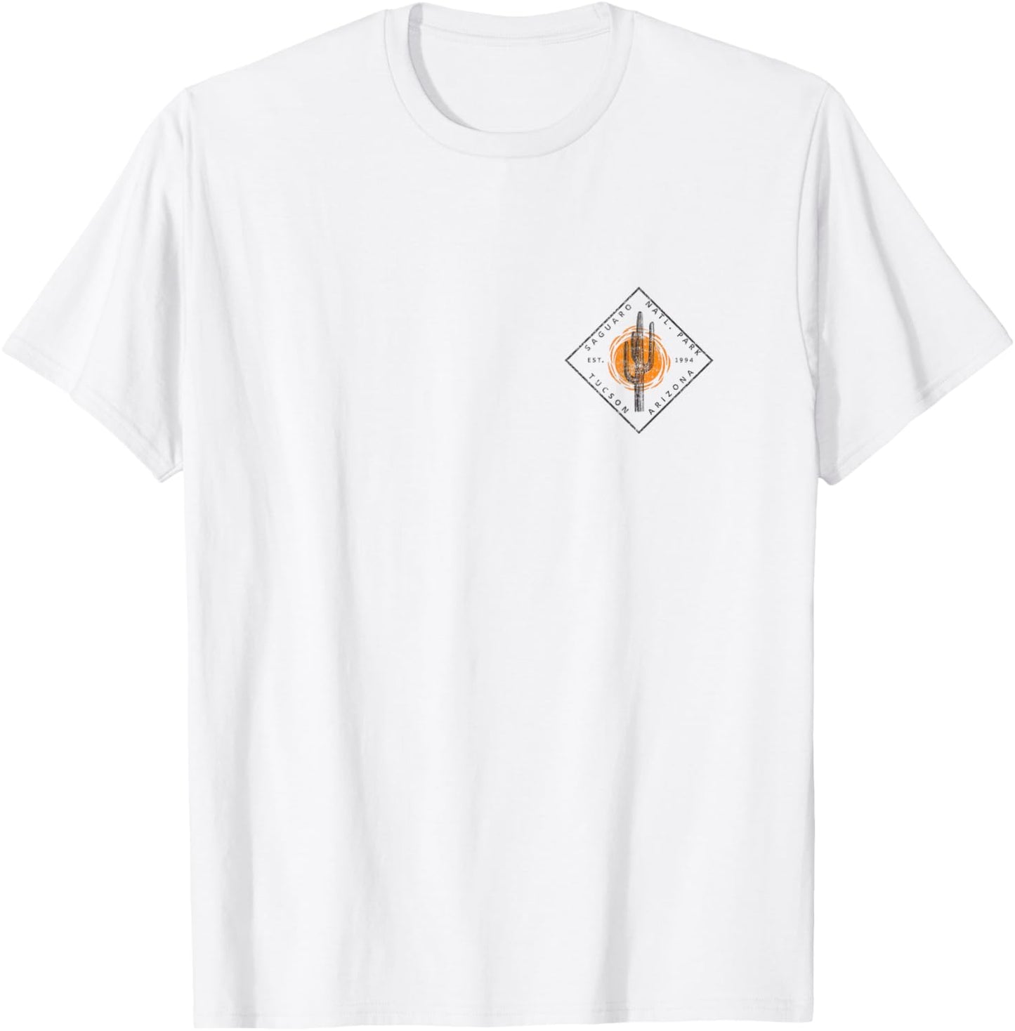 (2 Sided Print) Saguaro Cactus National Park Tucson Arizona T-Shirt - T-Shirt | White