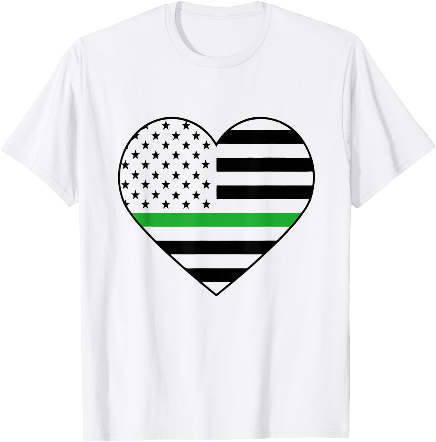 Green Line Military Border Patrol Park Ranger Women's Gift T-Shirt - T-Shirt | White