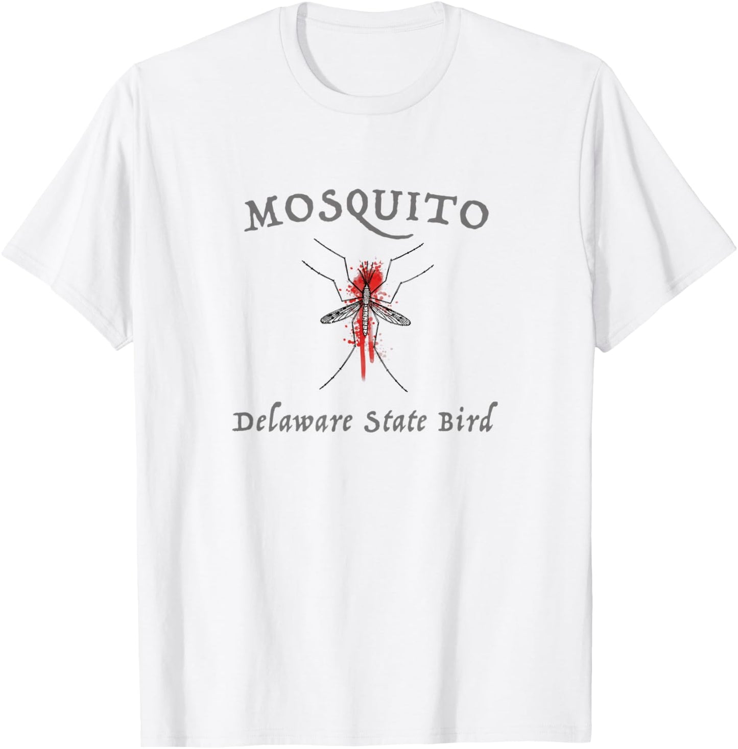 Mosquito Delaware State Bird Funny Graphic T-Shirt - T-Shirt | White