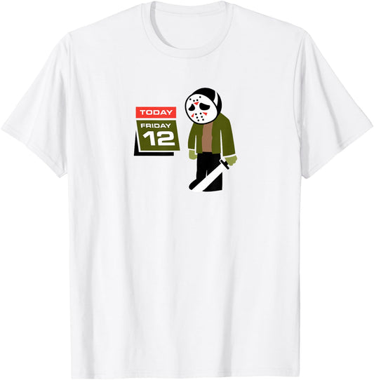 Logo Candy Jason Hates Friday 12th - Funny -Adults White Cotton Polyester Halloween T-Shirt - T-Shirt | White