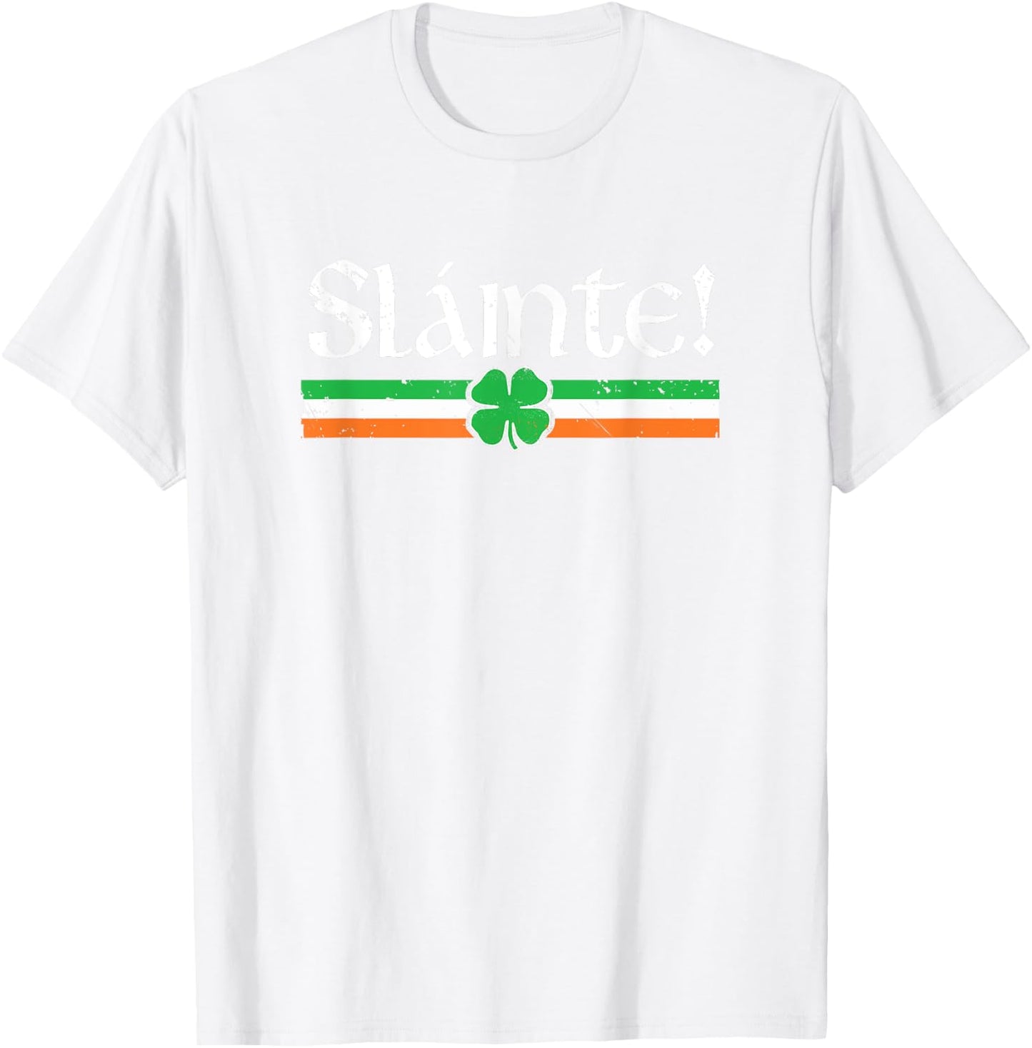 Slainte Shirt Irish Cheers Toast Shamrock St Paddys Day T-Shirt - T-Shirt | White