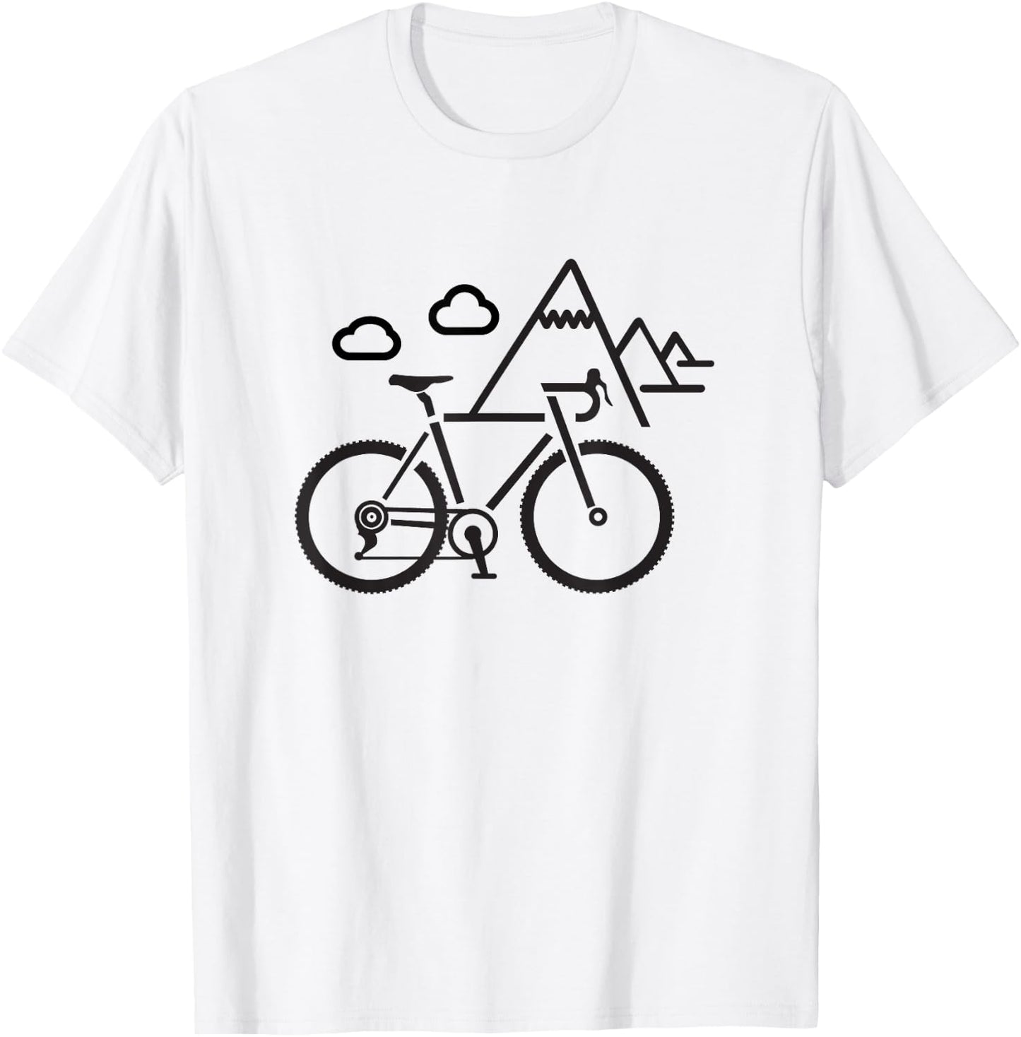 Gravel Cycling Bikepacking Mountain Biking Bike T-Shirt - T-Shirt | White