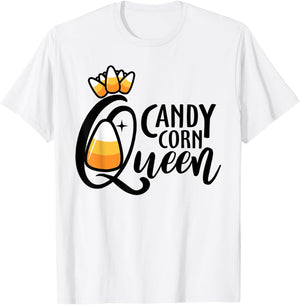 Candy Corn Queen Funny Halloween Costume T-Shirt - T-Shirt | White