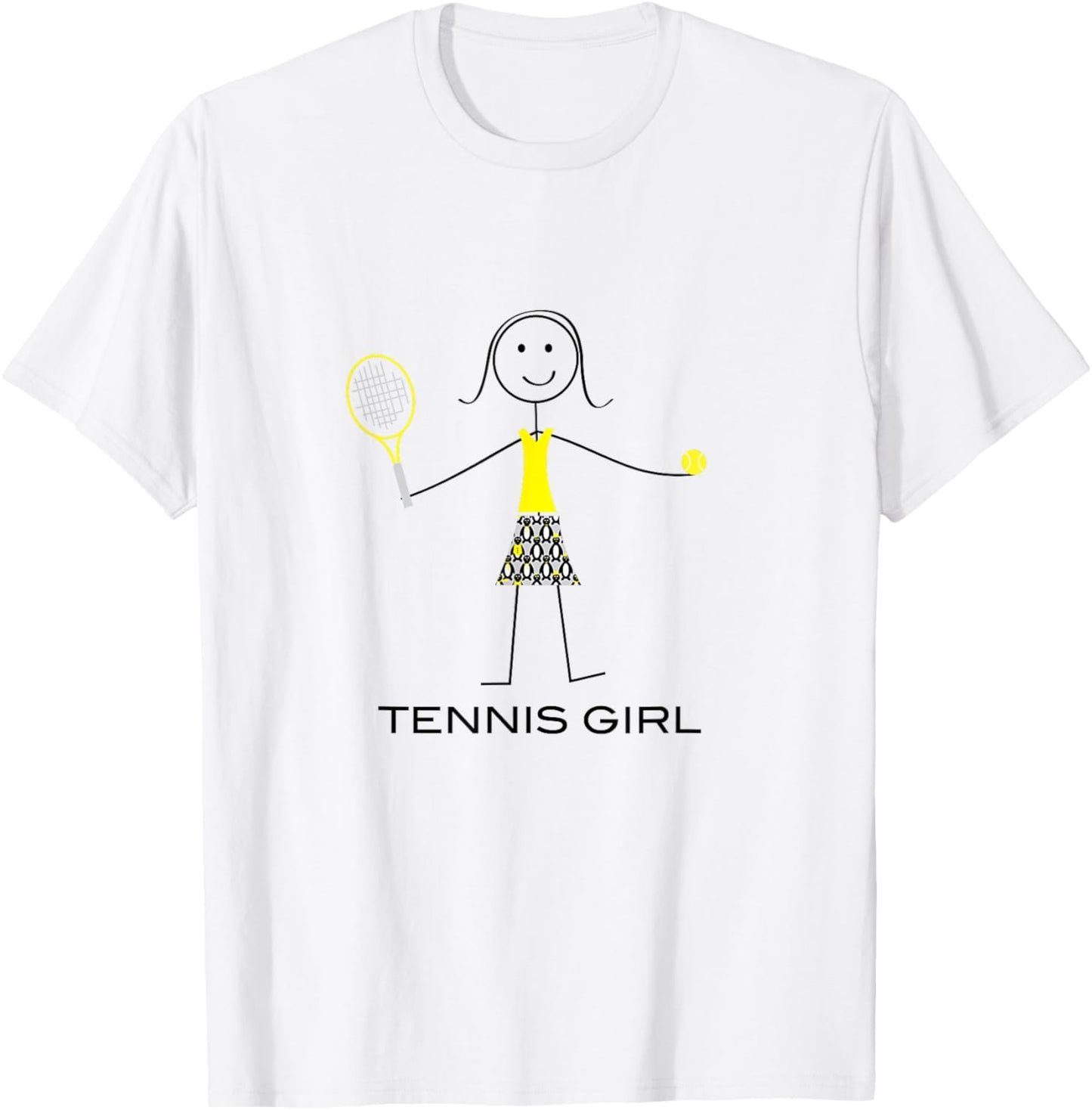 Funny Tennis Design Women, Girl Tennis Player T-Shirt - T-Shirt | White