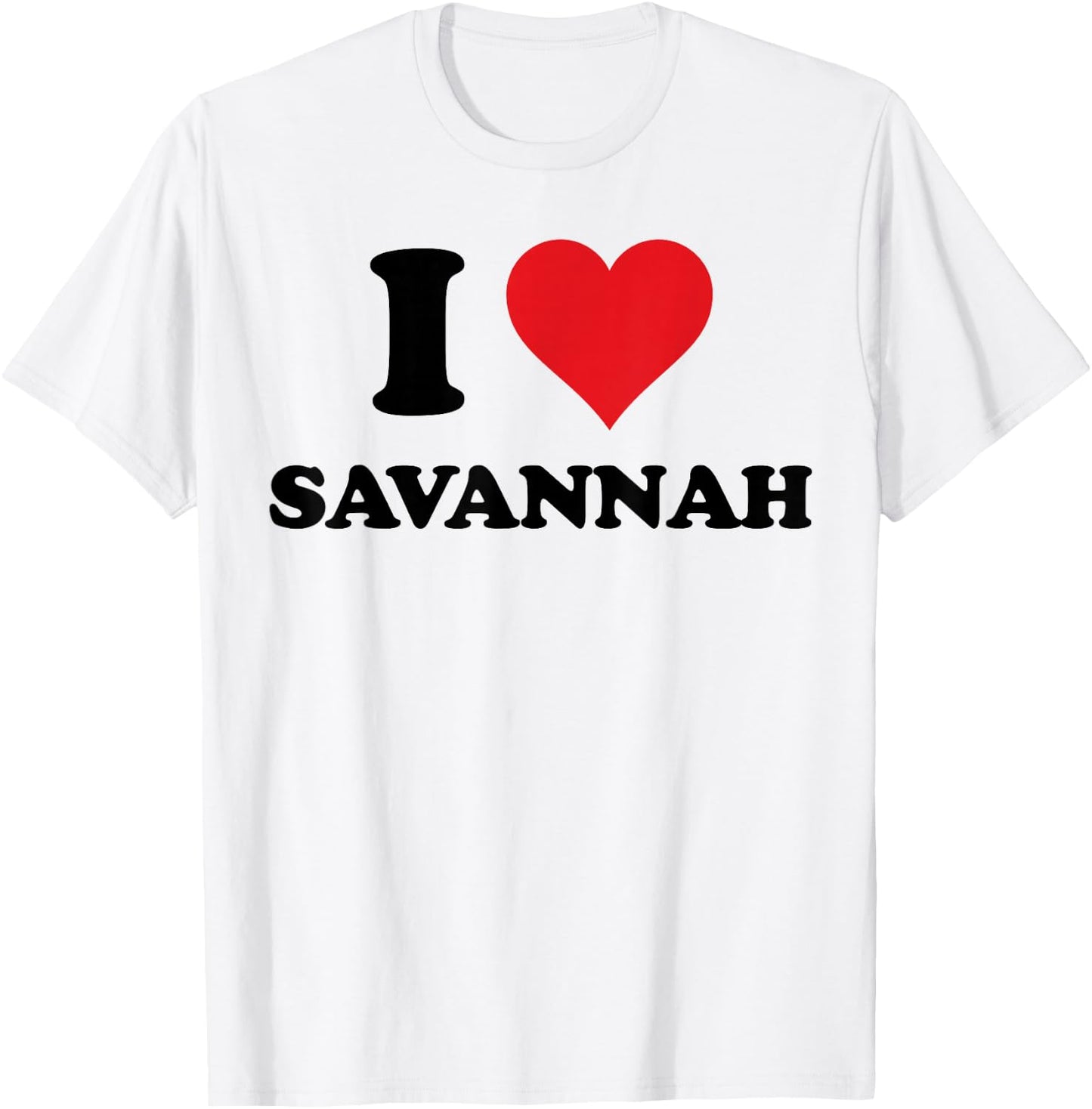 I Heart Savannah First Name I Love Personalized Stuff T-Shirt - T-Shirt | White