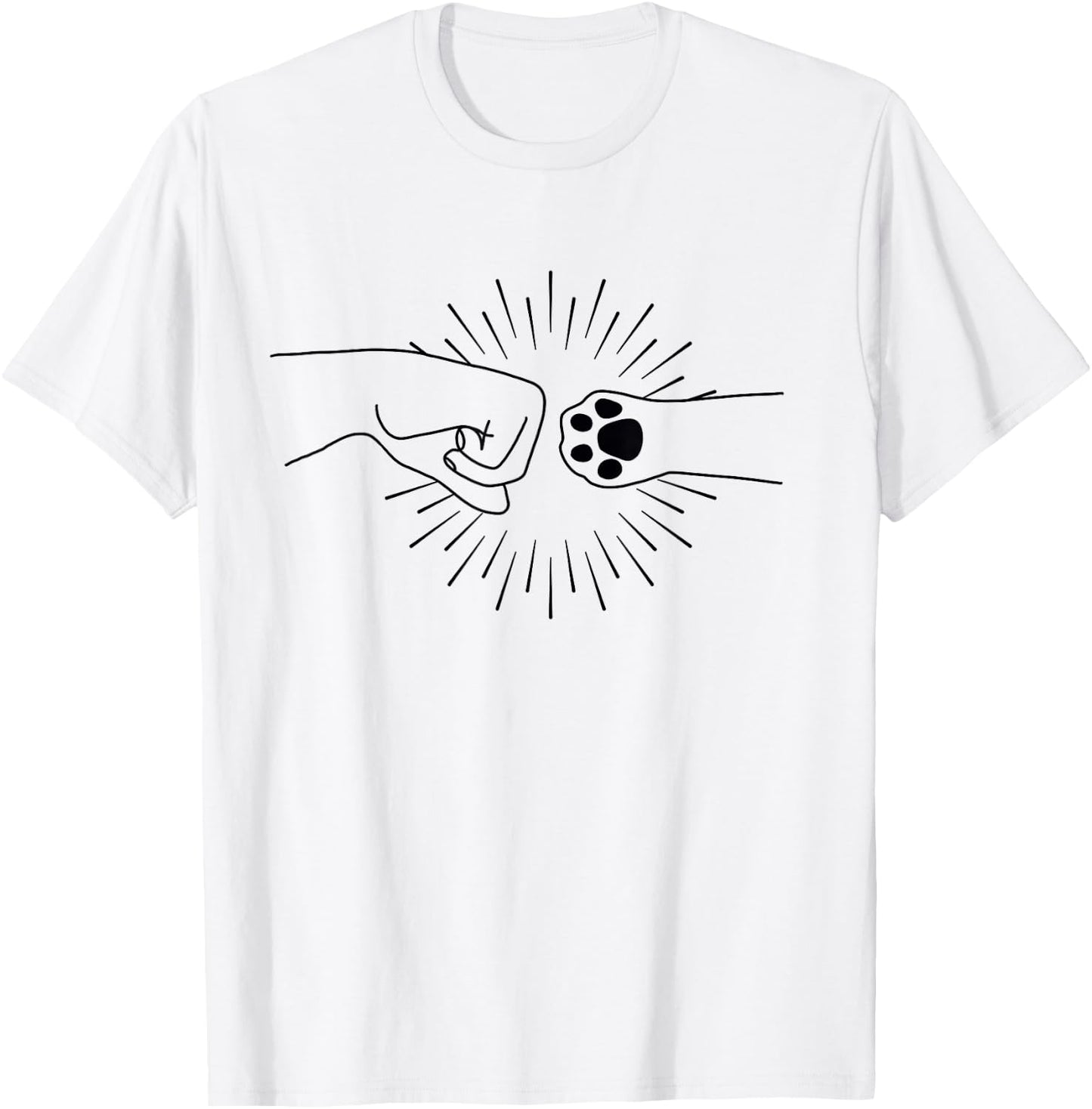 Cat Lover Fist Bump Women Girls Kids T-Shirt - T-Shirt | White