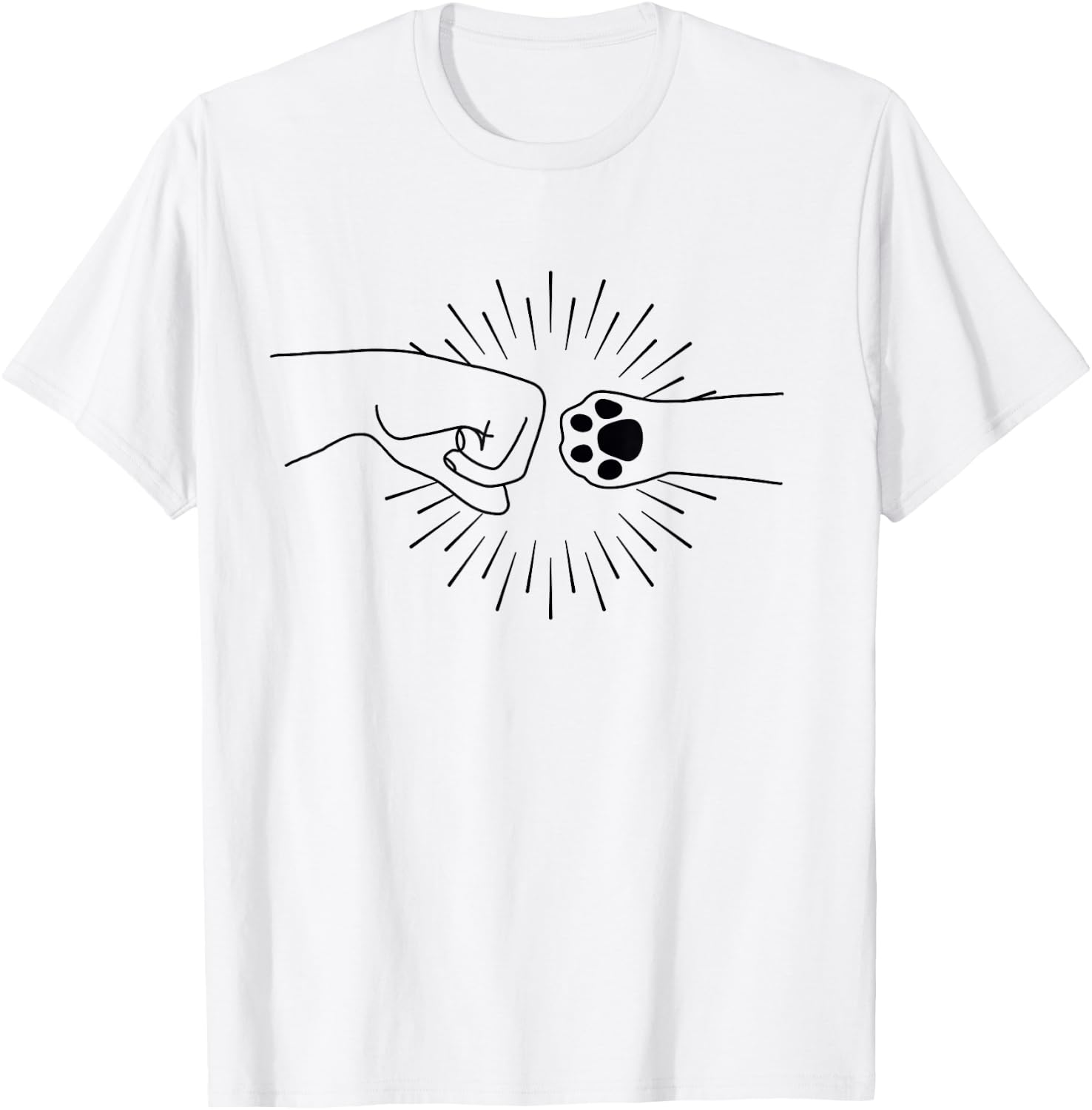 Cat Lover Fist Bump Women Girls Kids T-Shirt - T-Shirt | White