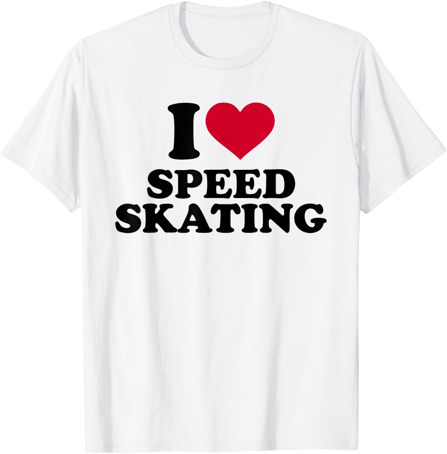 I love speed skating T-Shirt - T-Shirt | White