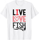 Funny Fishing Lover Graphic Girls Fishing T-Shirt - T-Shirt | White