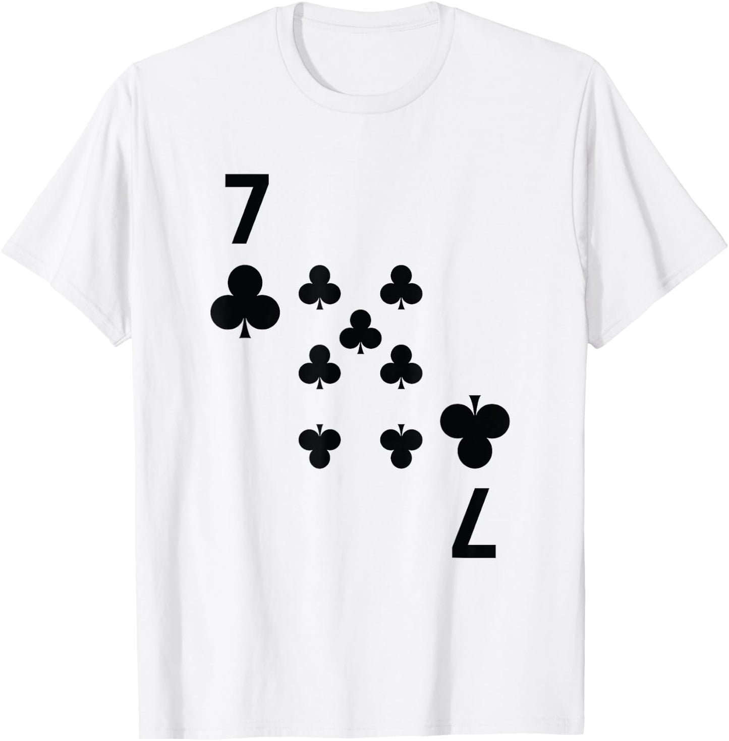 Seven of Clubs poker playing card costume shirt T-Shirt - T-Shirt | White