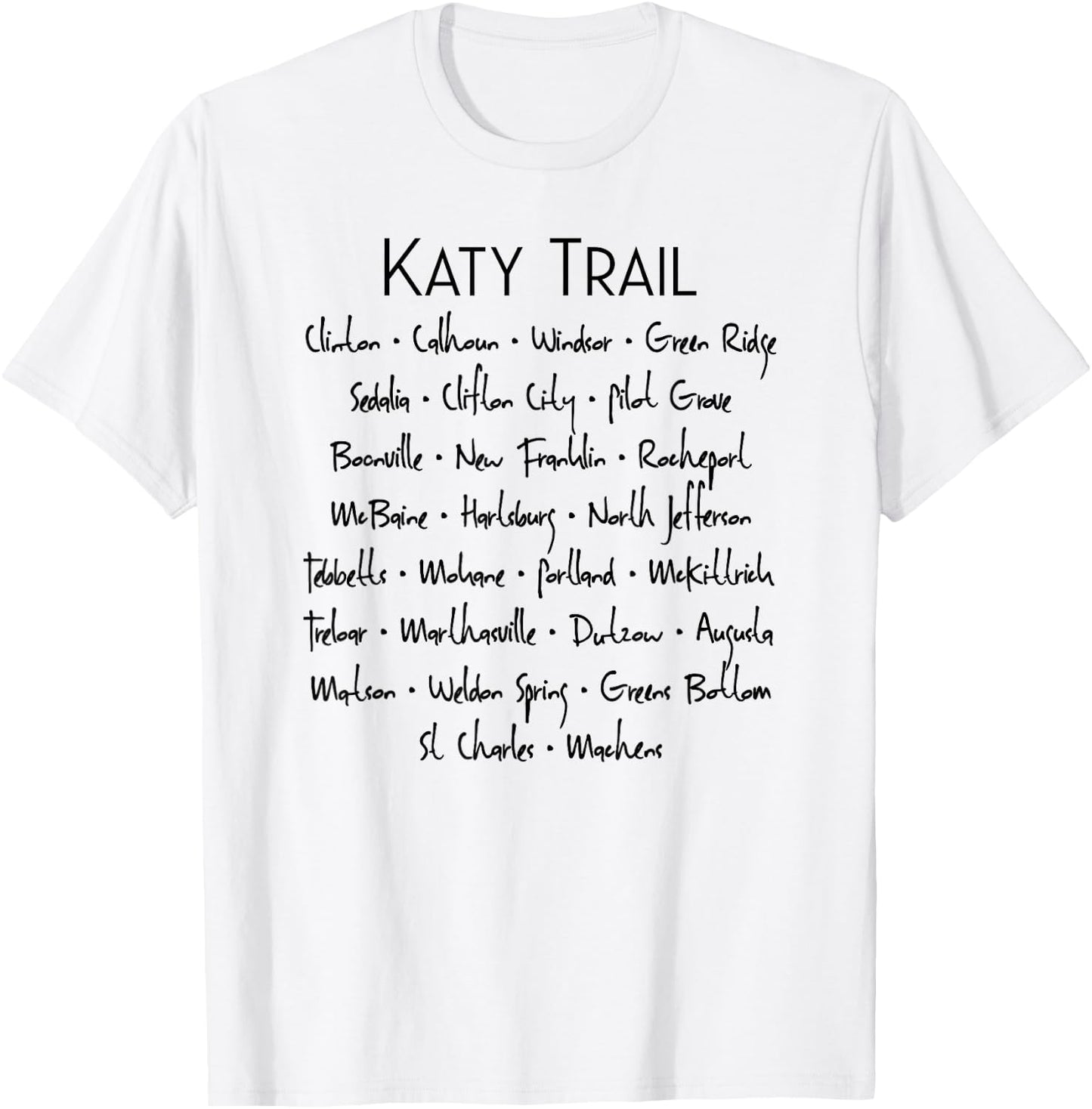 Katy Trail Missouri Trailheads T-Shirt - T-Shirt | White