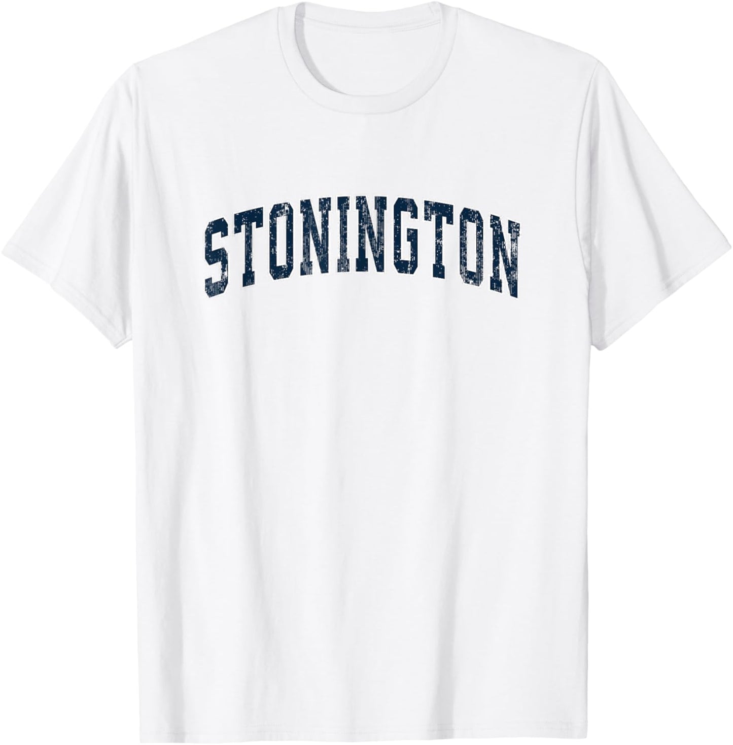 Stonington Connecticut CT Vintage Sports Design Navy Design T-Shirt - T-Shirt | White