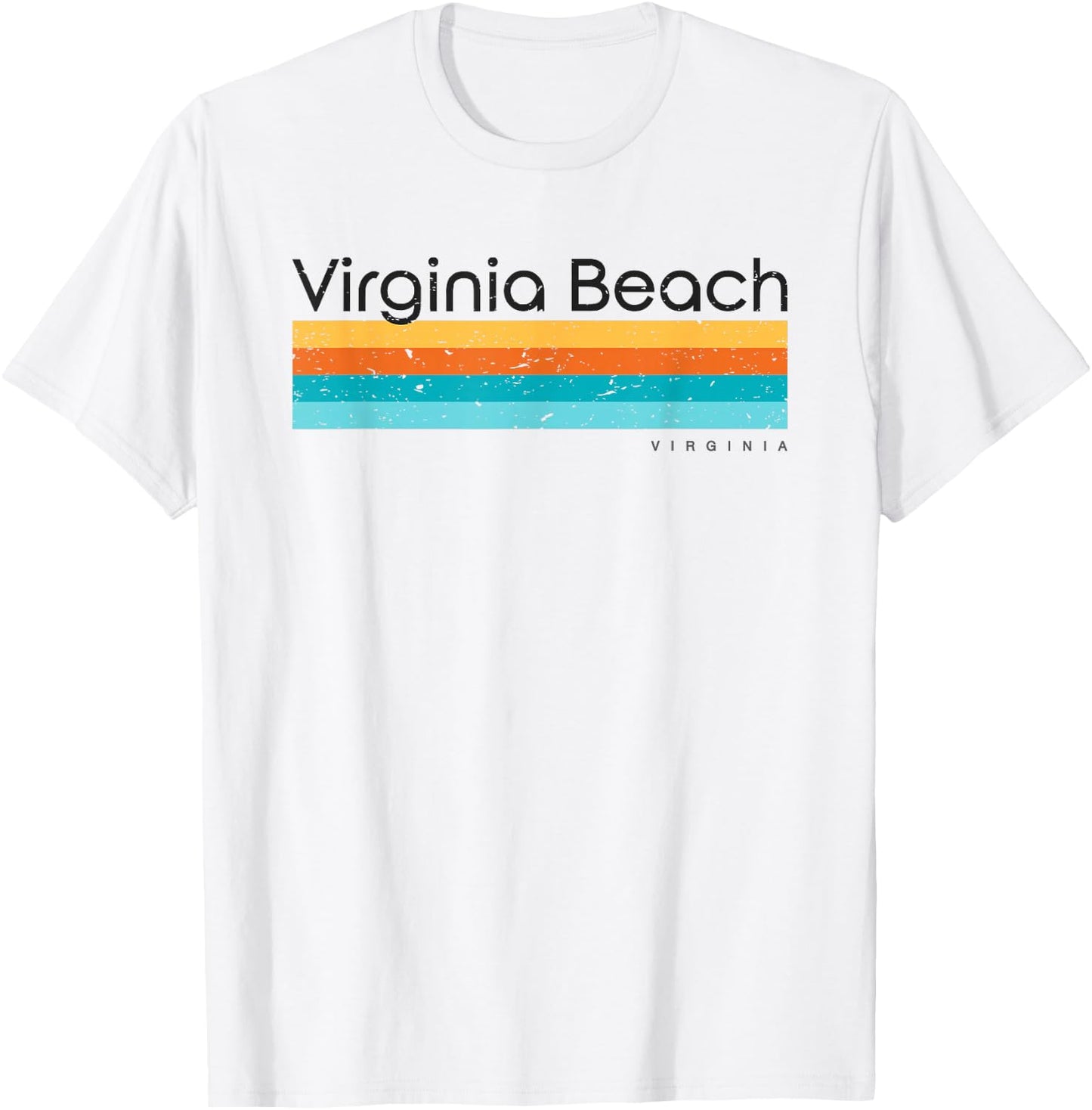 Vintage Virginia Beach Virginia VA Retro Design T-Shirt - T-Shirt | White