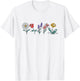 Vintage Inspired Botanical Flower Gardener Naturalist Flower T-Shirt - T-Shirt | White
