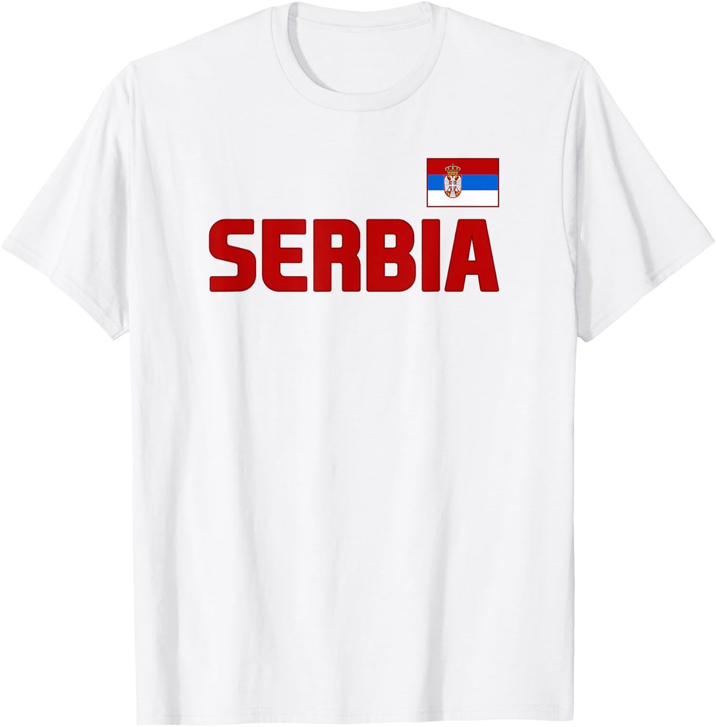 Serbia Flag Serbian Pride International Country T-Shirt - T-Shirt | White