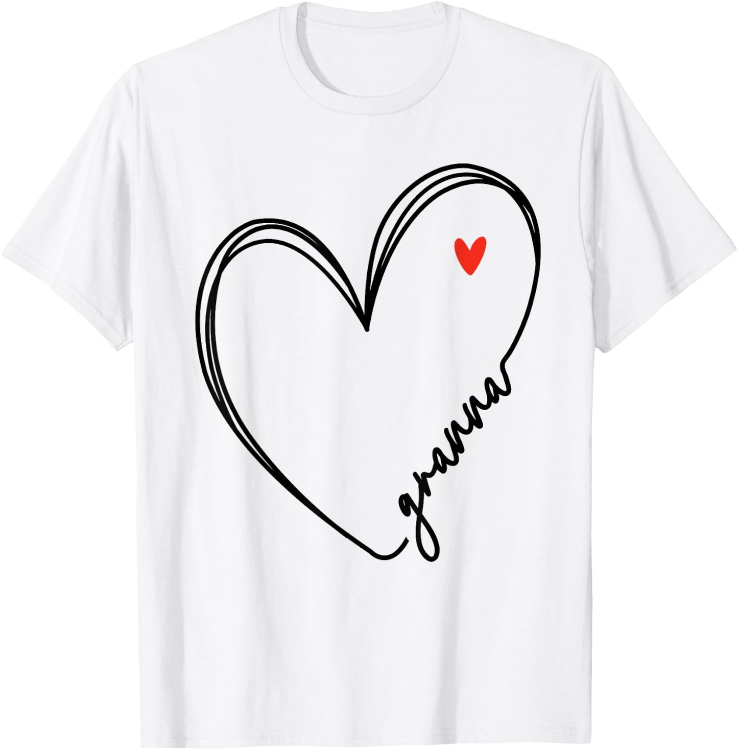Cute granna With Heart Girl Women Mom Mother T-Shirt - T-Shirt | White