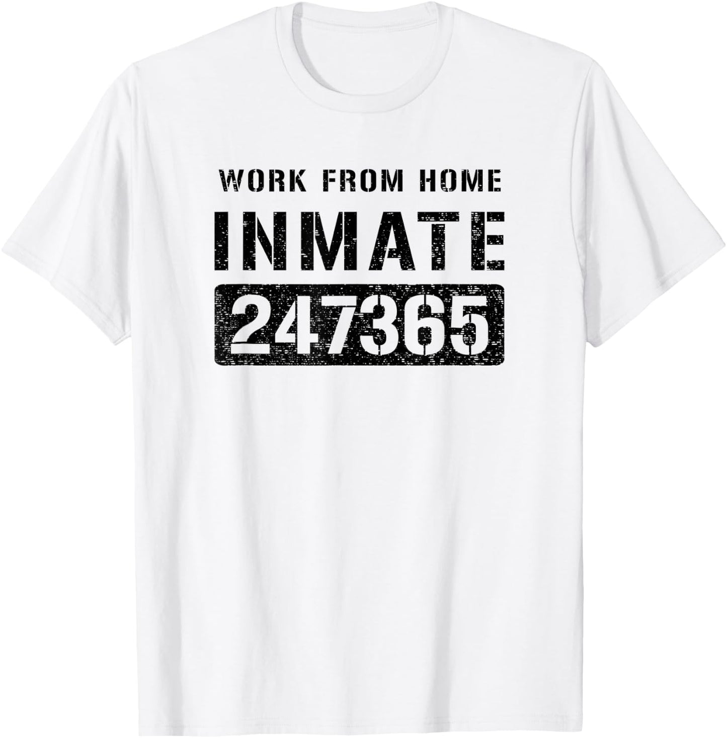 Work From Home Worker Prisoner Inmate Halloween Costume T-Shirt - T-Shirt | White