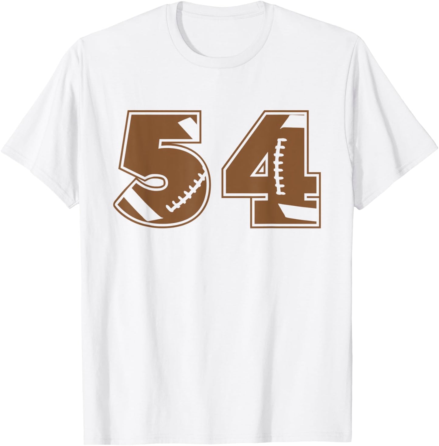 Football 54 Jersey Number T-Shirt - T-Shirt | White