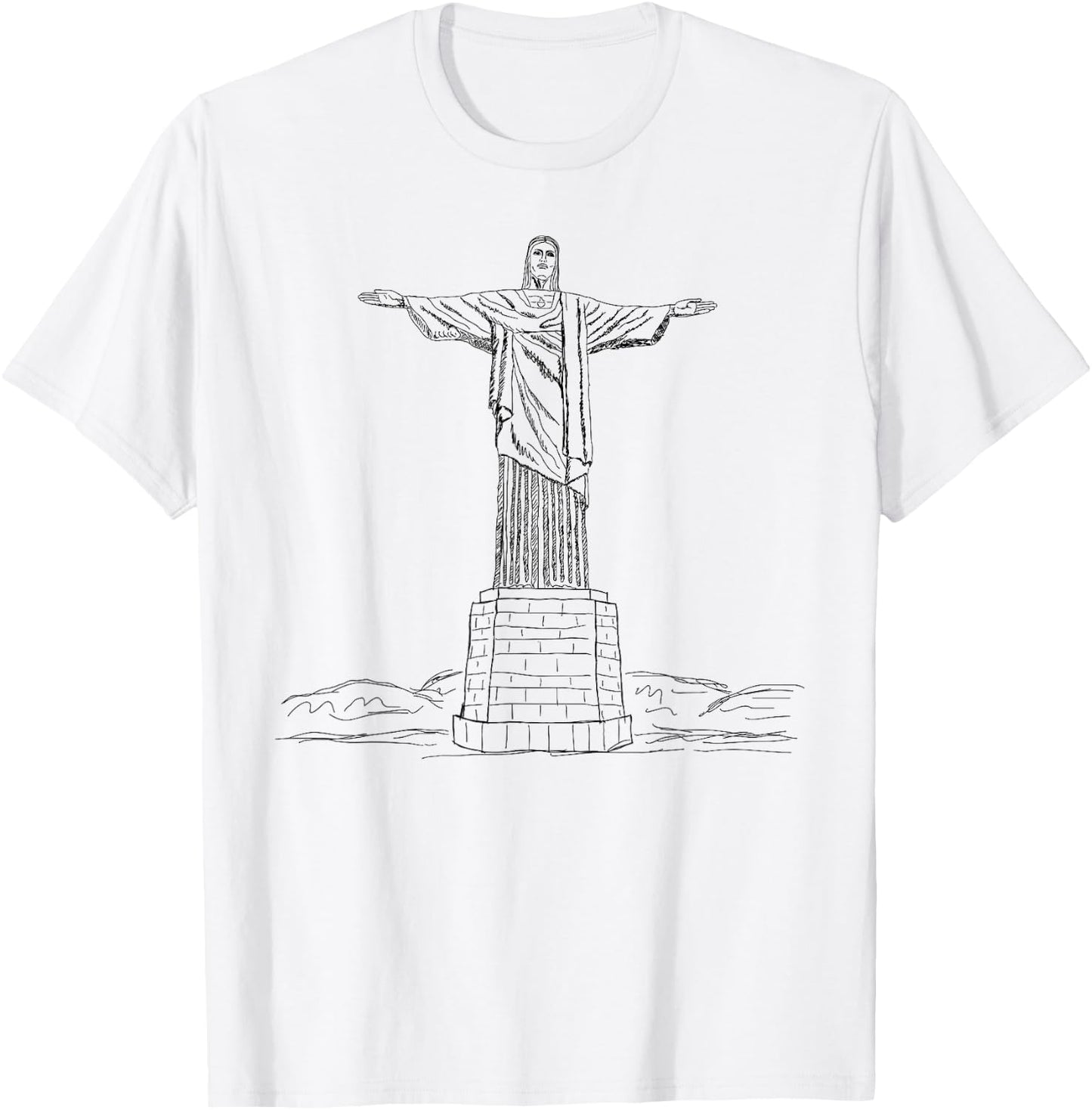 Christ the Redeemer Statue, Rio de Janeiro Brasil Christian T-Shirt - T-Shirt | White