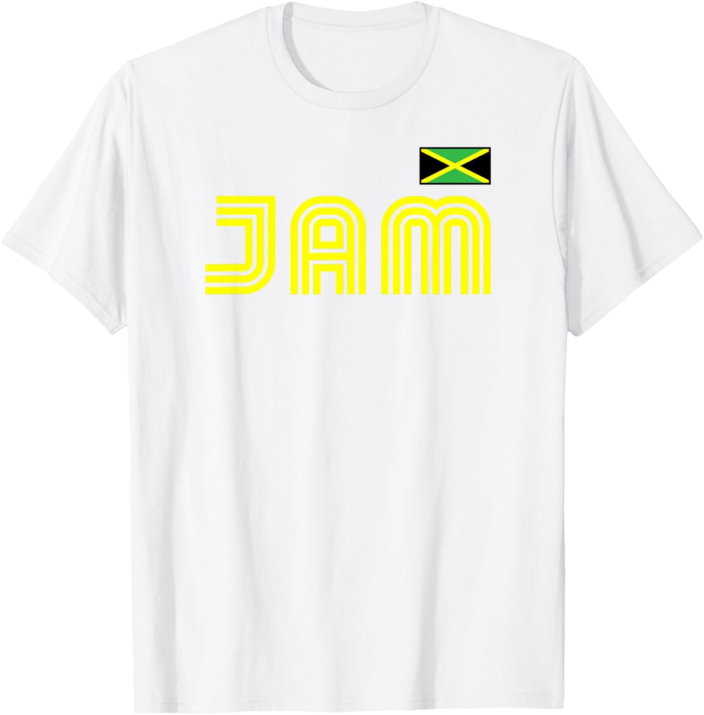 Jamaica Flag Retro International Country Jamaican Pride T-Shirt - T-Shirt | White