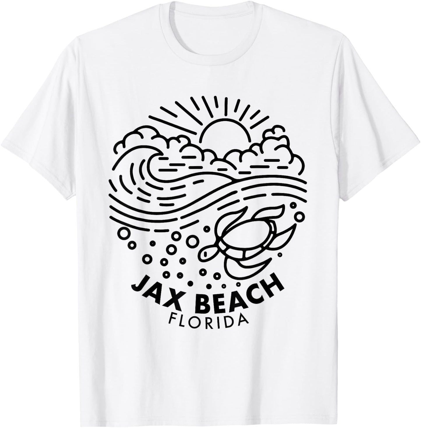 Jax Beach Florida Vintage Women Kids T-Shirt - T-Shirt | White