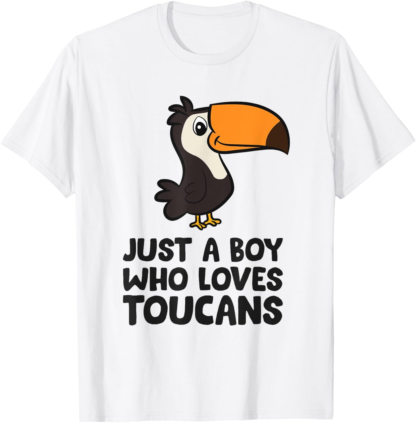 Just a Boy Who Loves Toucans Cute Toucan Bird T-Shirt - T-Shirt | White
