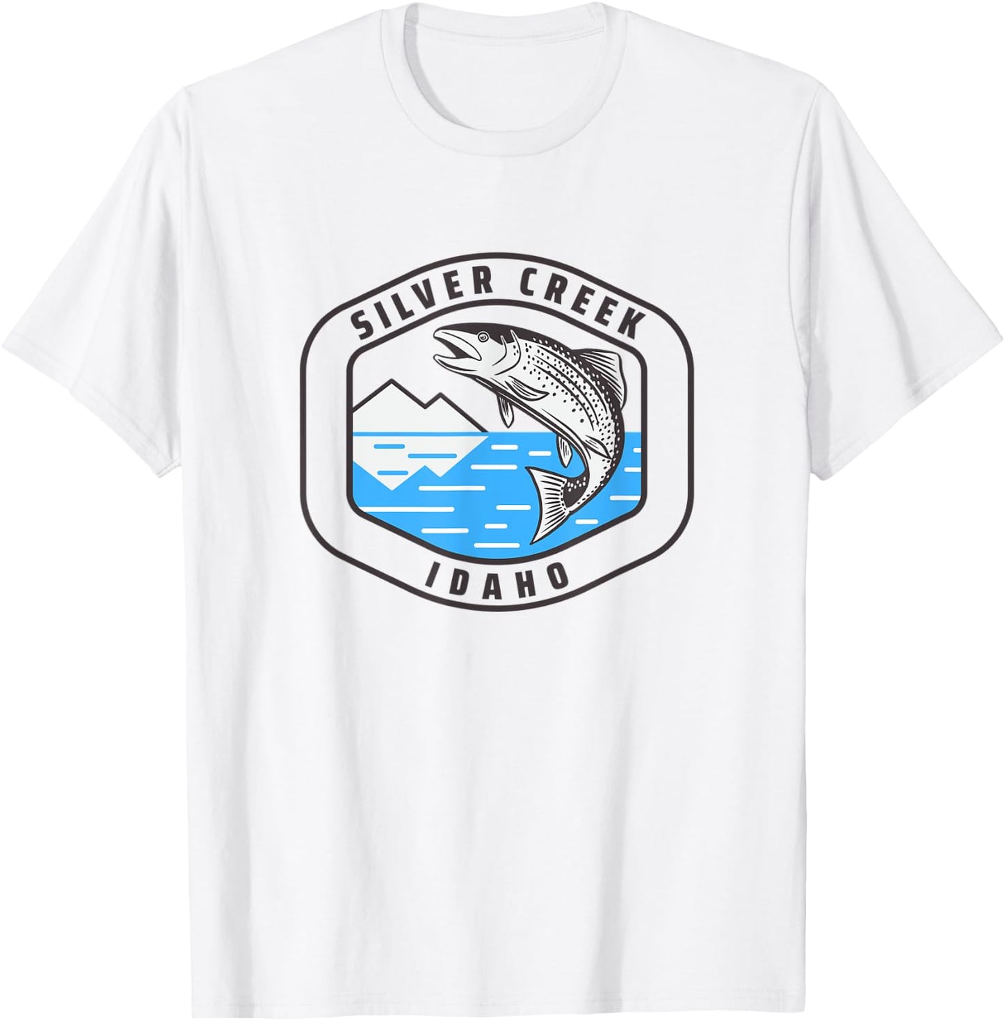 Silver Creek Idaho - Fly Fishing Fisherman T-Shirt - T-Shirt | White