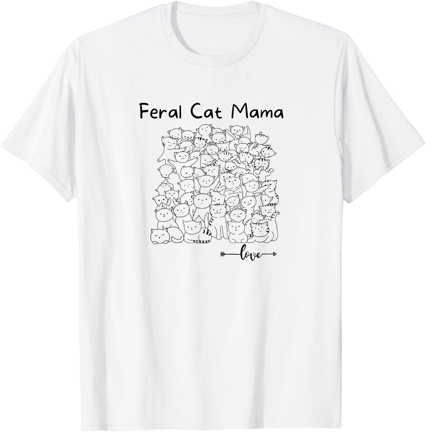 Feral Cat Mom Shirt for Cat Kittens Lovers Mothers Day Gift T-Shirt - T-Shirt | White