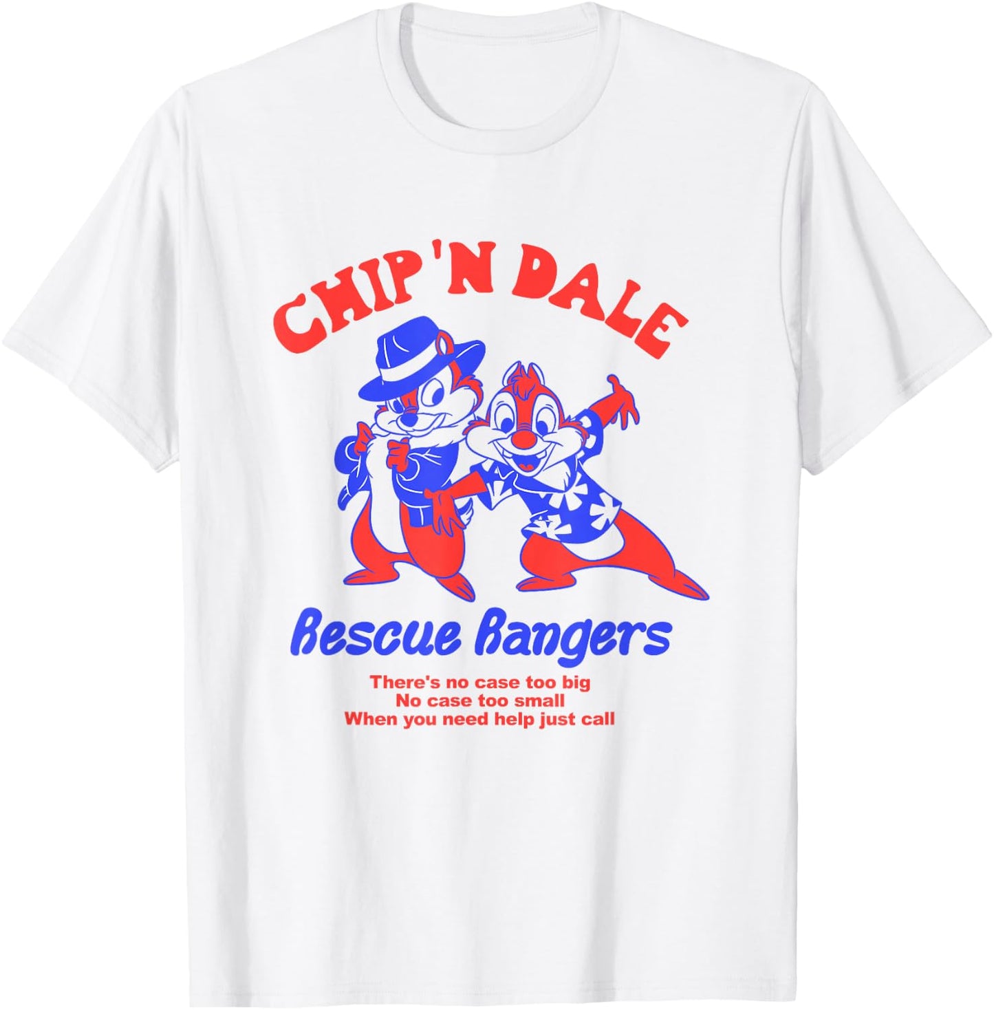 Disney Chip 'n Dale Rescue Rangers No Case Too Big Or Small T-Shirt - T-Shirt | White