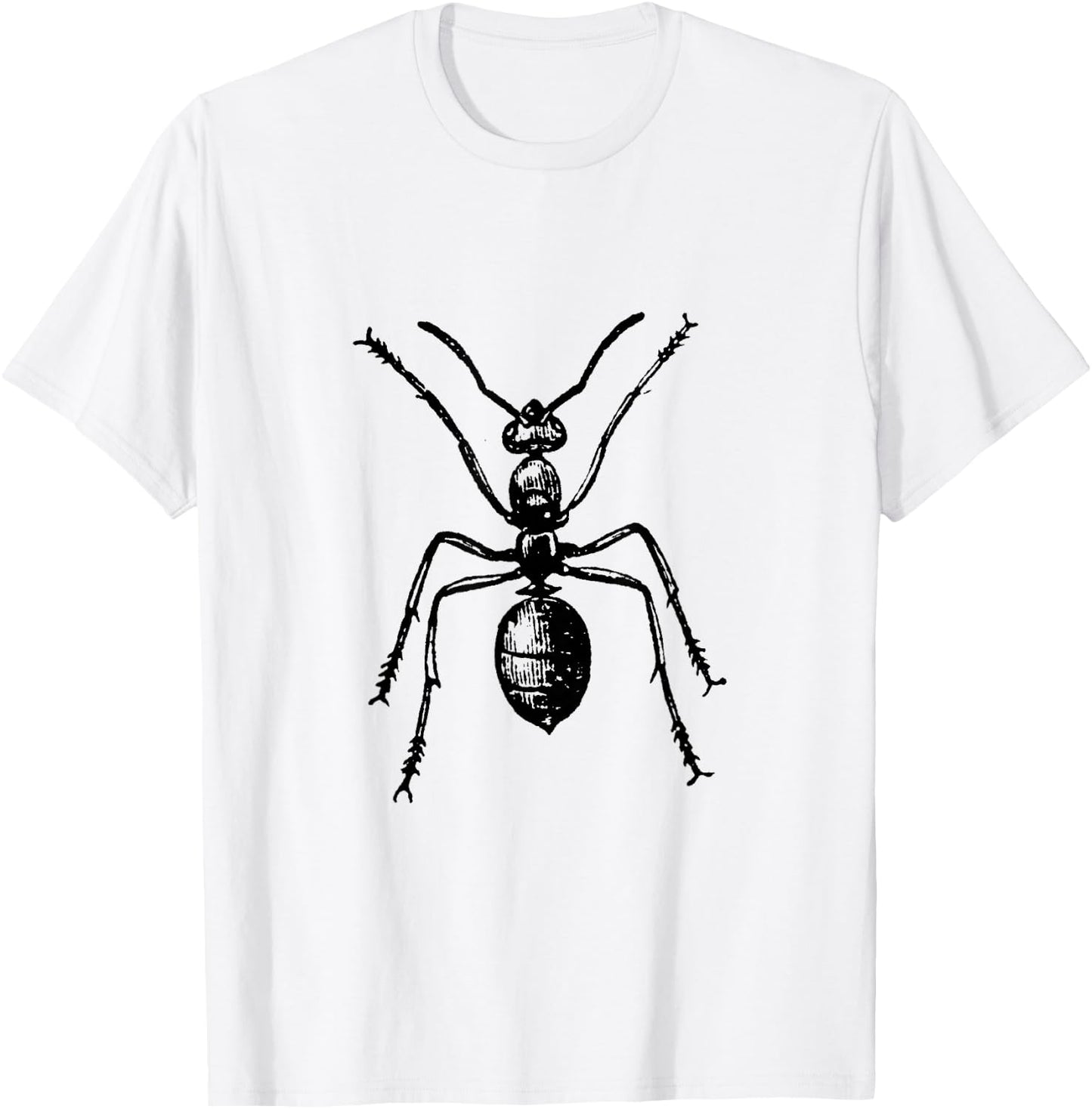 Vintage Ant Insect Print T-Shirt - T-Shirt | White