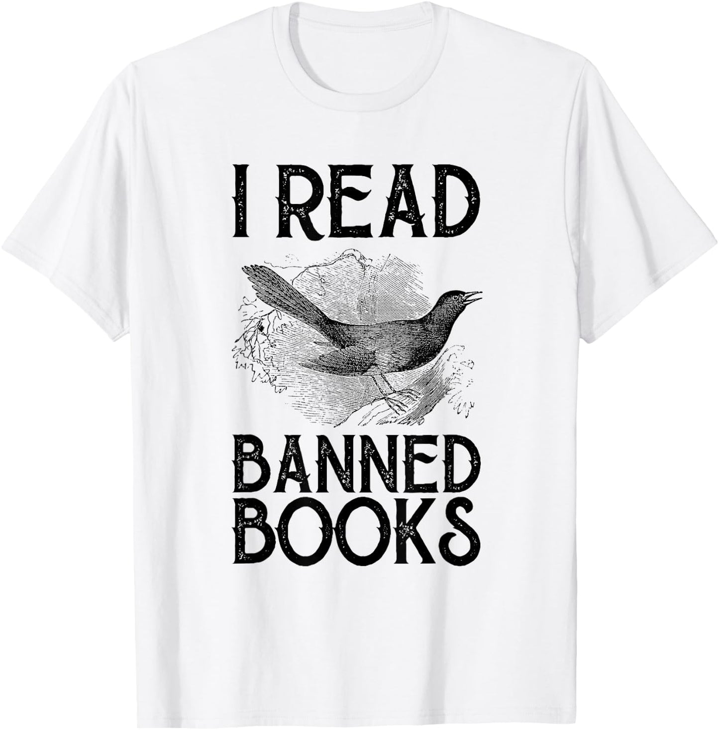 Book Lover's Vintage "I Read Banned Books" Reading Lovers T-Shirt - T-Shirt | White