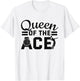 Volleyball Team Player Queen Of The Ace Women Volleyball T-Shirt - T-Shirt | White