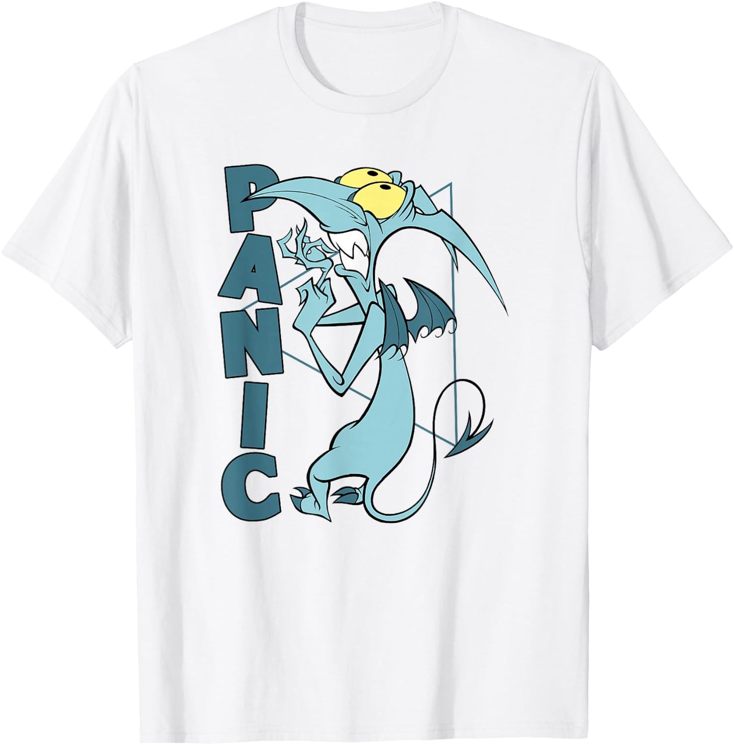 Disney Hercules Panic Geometric Name Portrait T-Shirt - T-Shirt | White