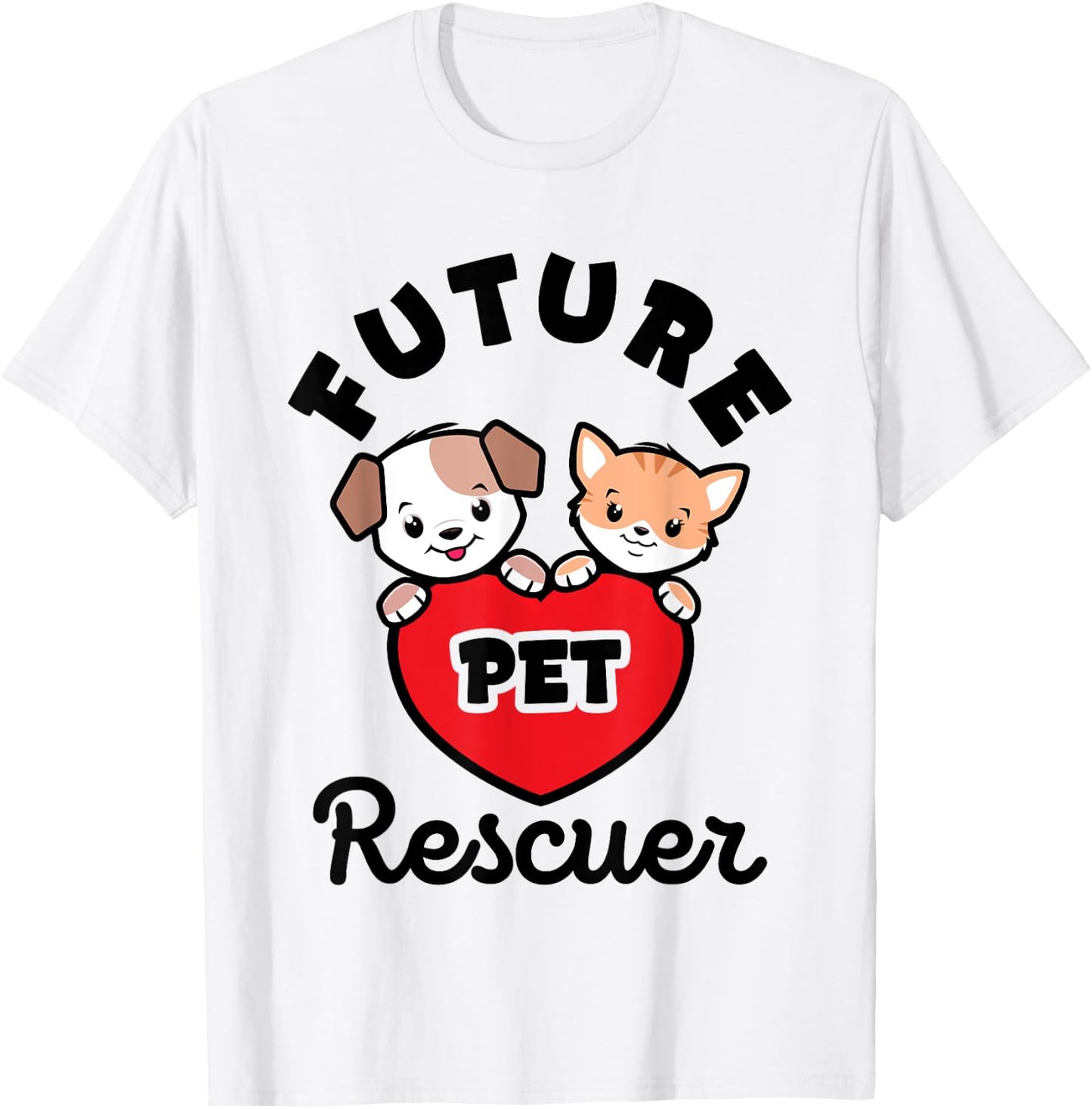 Future Pet Rescuer Veterinarian Dog Cat Baby Animal Rescue T-Shirt - T-Shirt | White