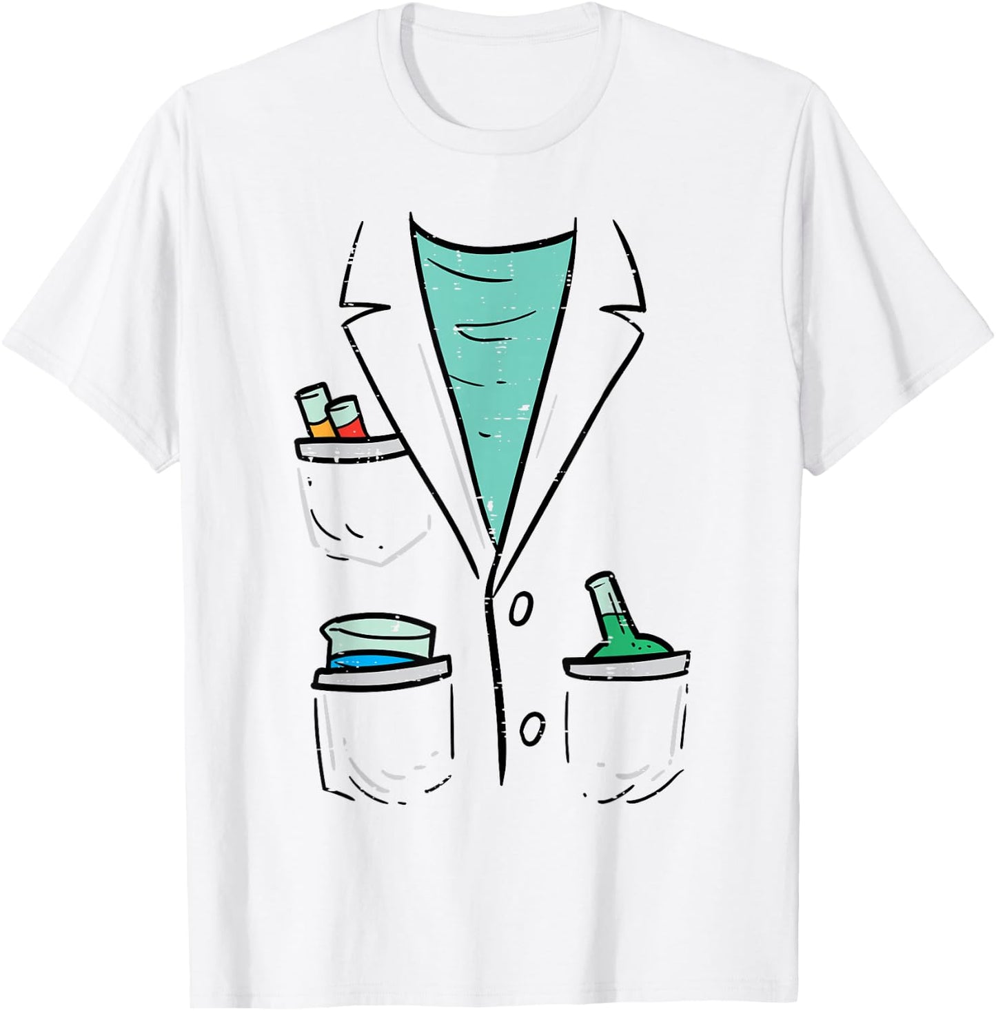 Mad Scientist Chemist Costume Funny Halloween Nerd Geek Boys T-Shirt - T-Shirt | White