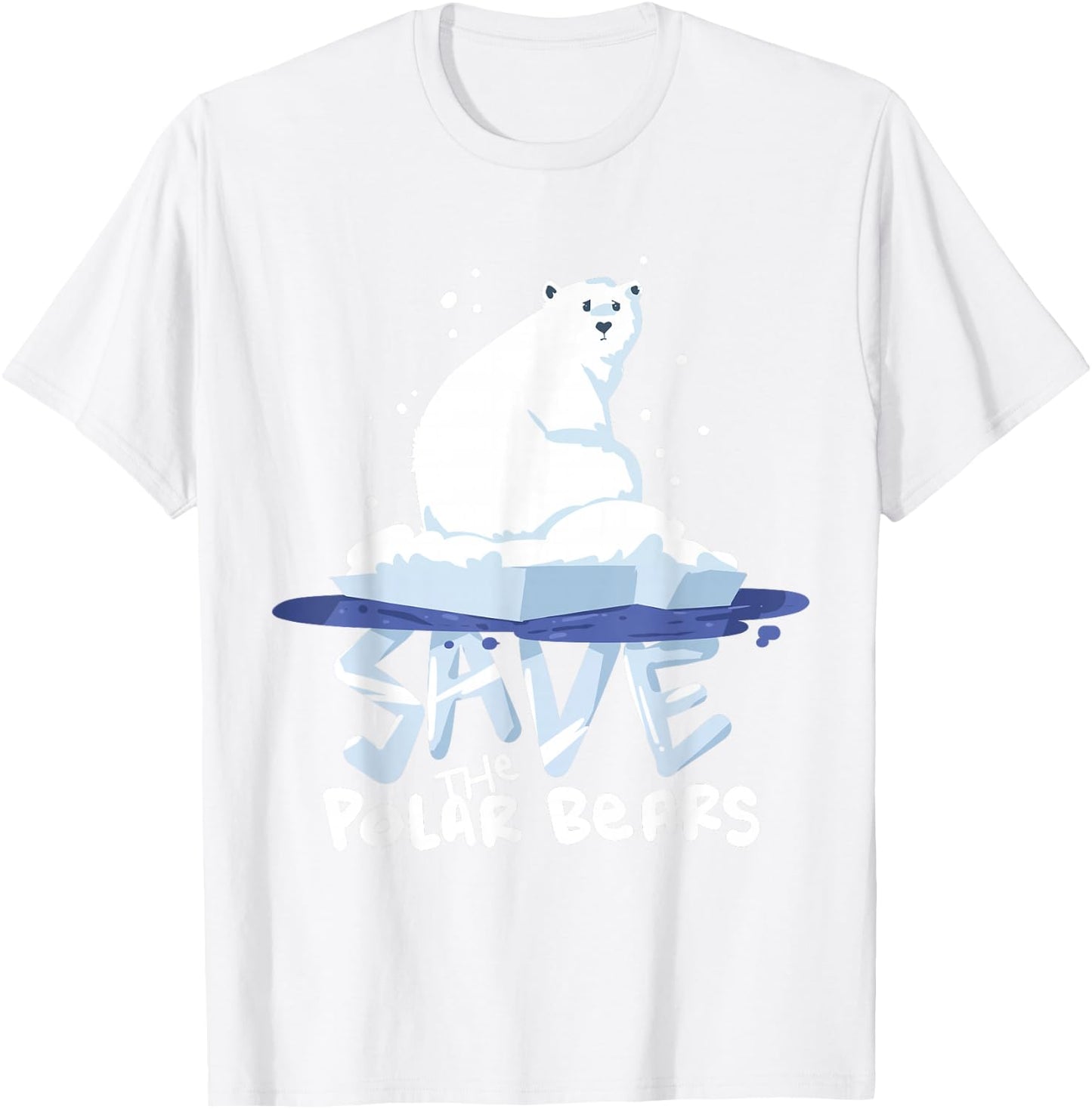 Save The Polar Bears Save Animals Shirt Gift. T-Shirt - T-Shirt | White