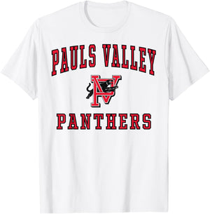 Pauls Valley High School Panthers C1 T-Shirt - T-Shirt | White