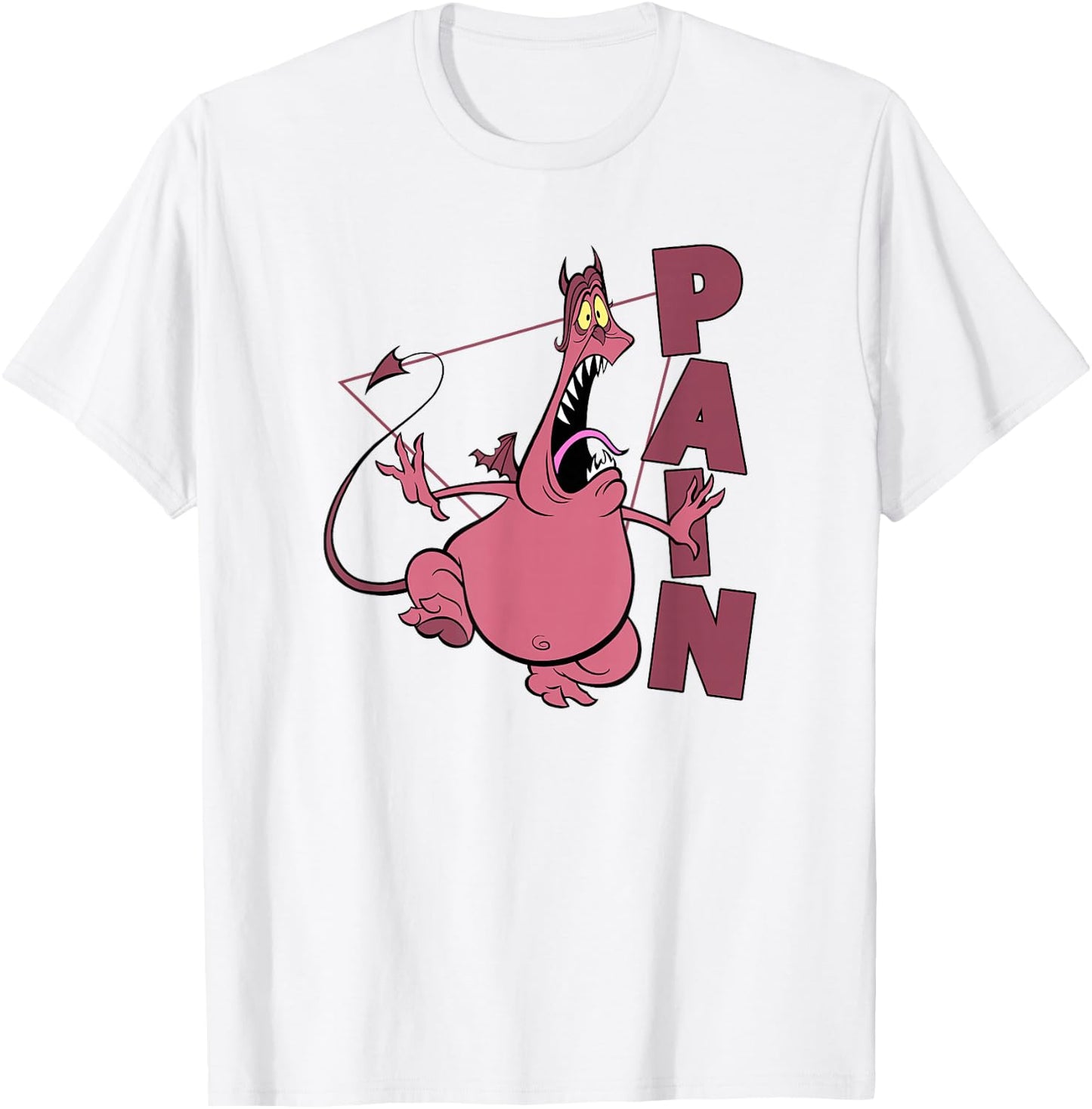 Disney Hercules Pain Geometric Name Portrait T-Shirt - T-Shirt | White