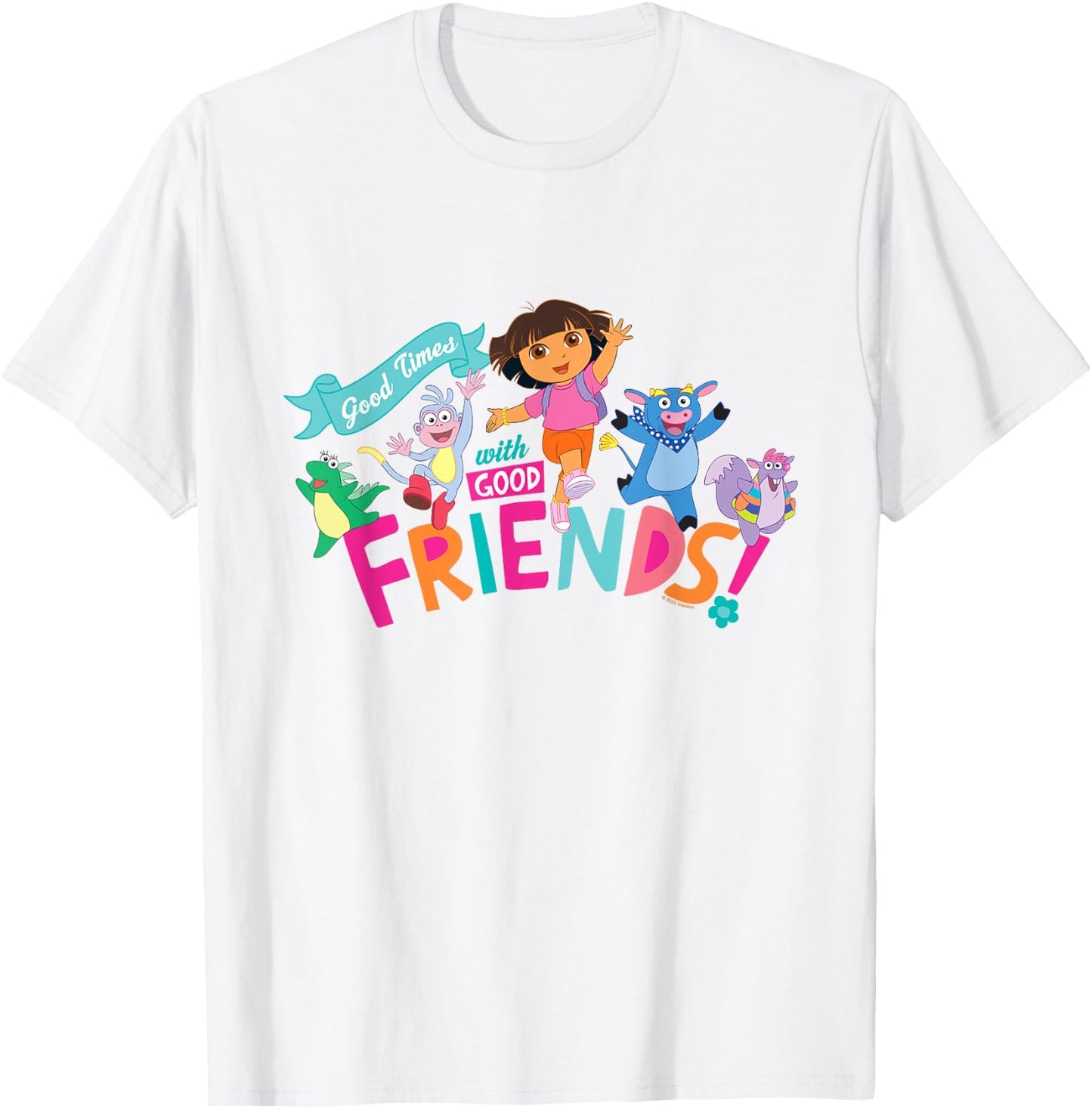 Dora The Explorer Good Times with Good Friends T-Shirt - T-Shirt | White