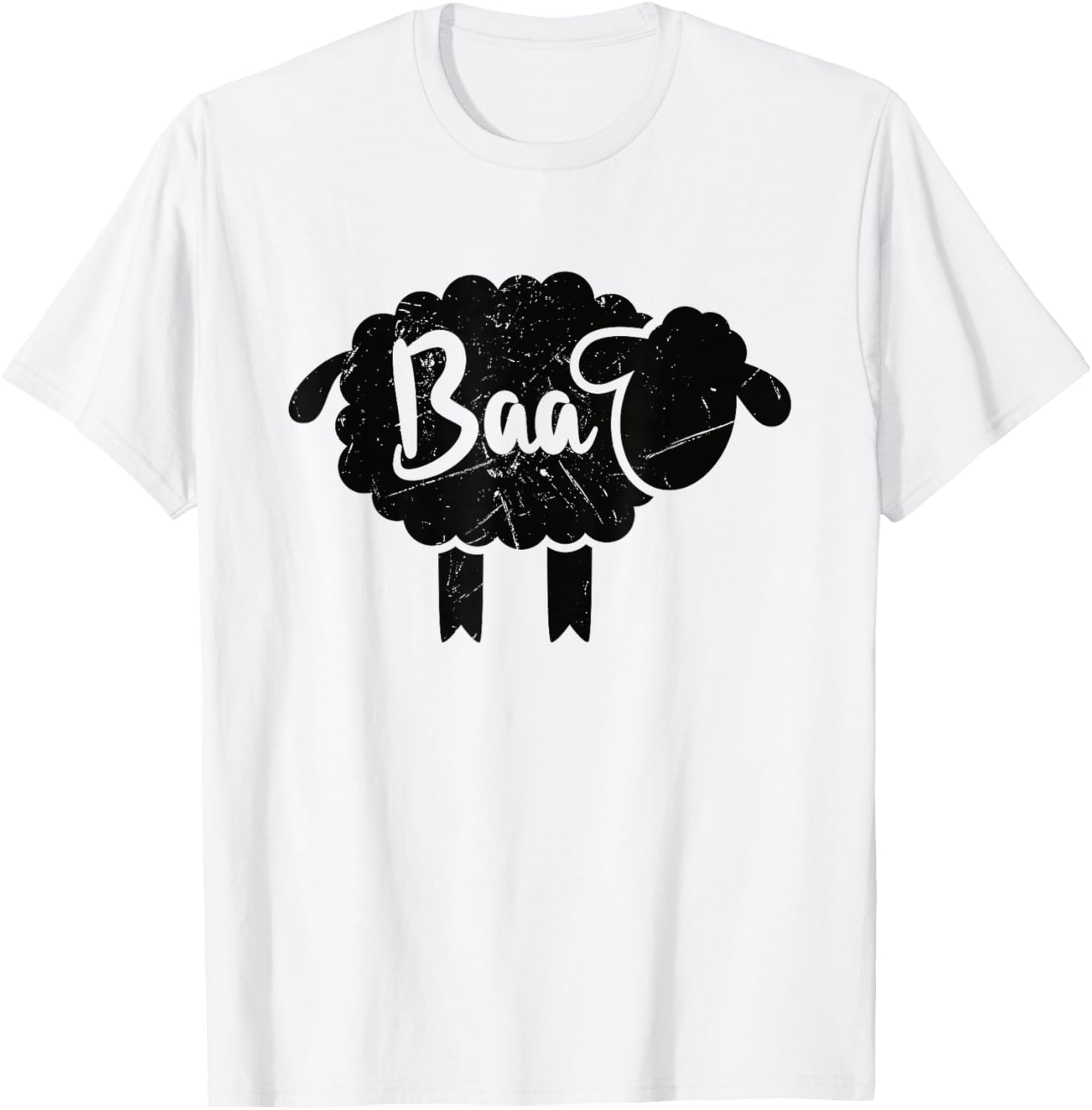 Cute Baa Sheep Sound Black Sheep Toy Lovers Gift T-Shirt - T-Shirt | White