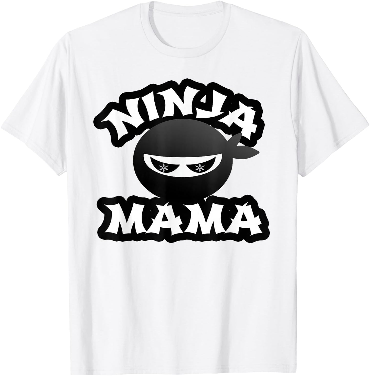 Funny Ninja Mama Multitasking WAHM Baby Birthday New Mom T-Shirt - T-Shirt | White