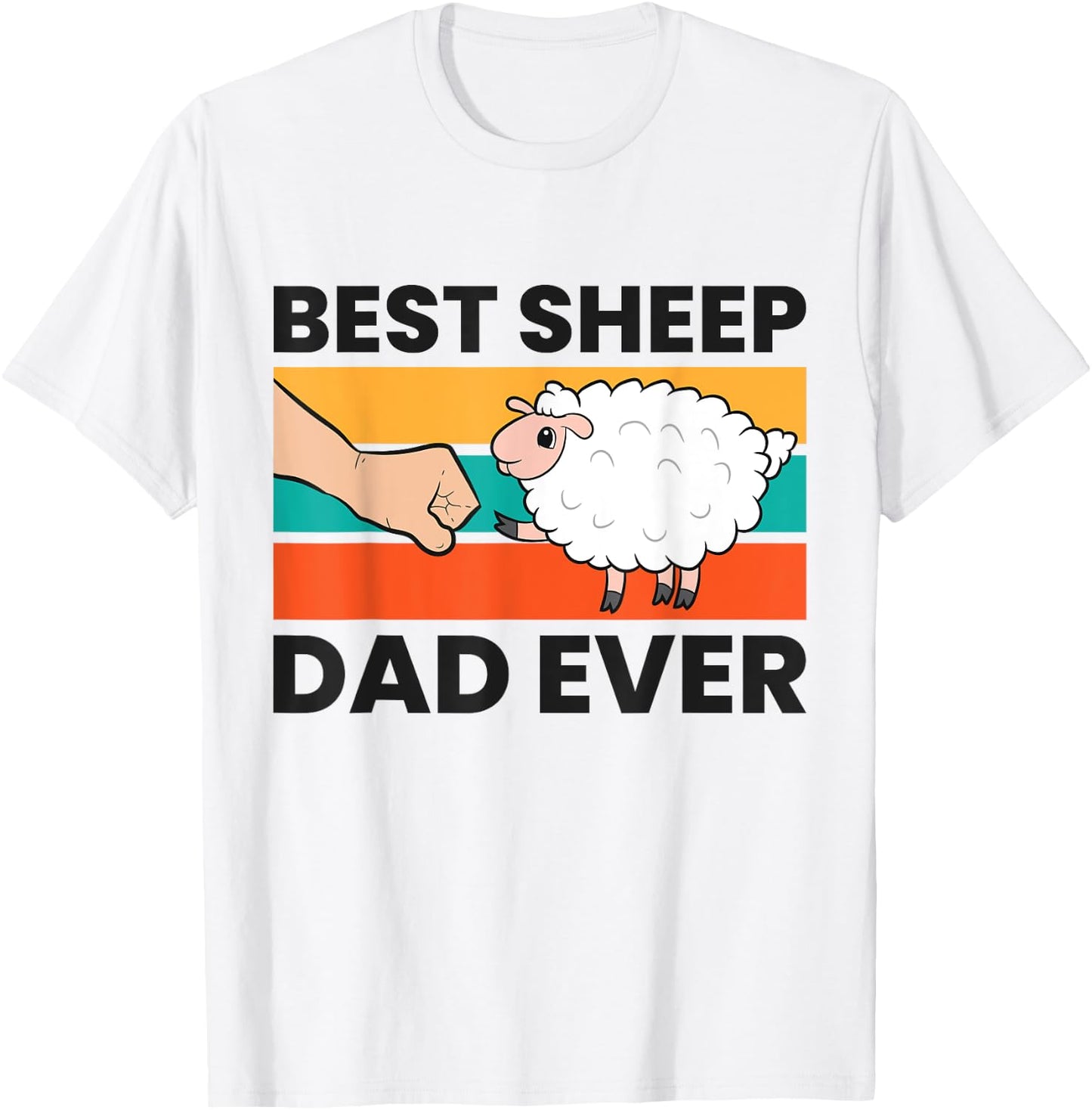 Best Sheep Dad Ever Cute Sheep T-Shirt - T-Shirt | White