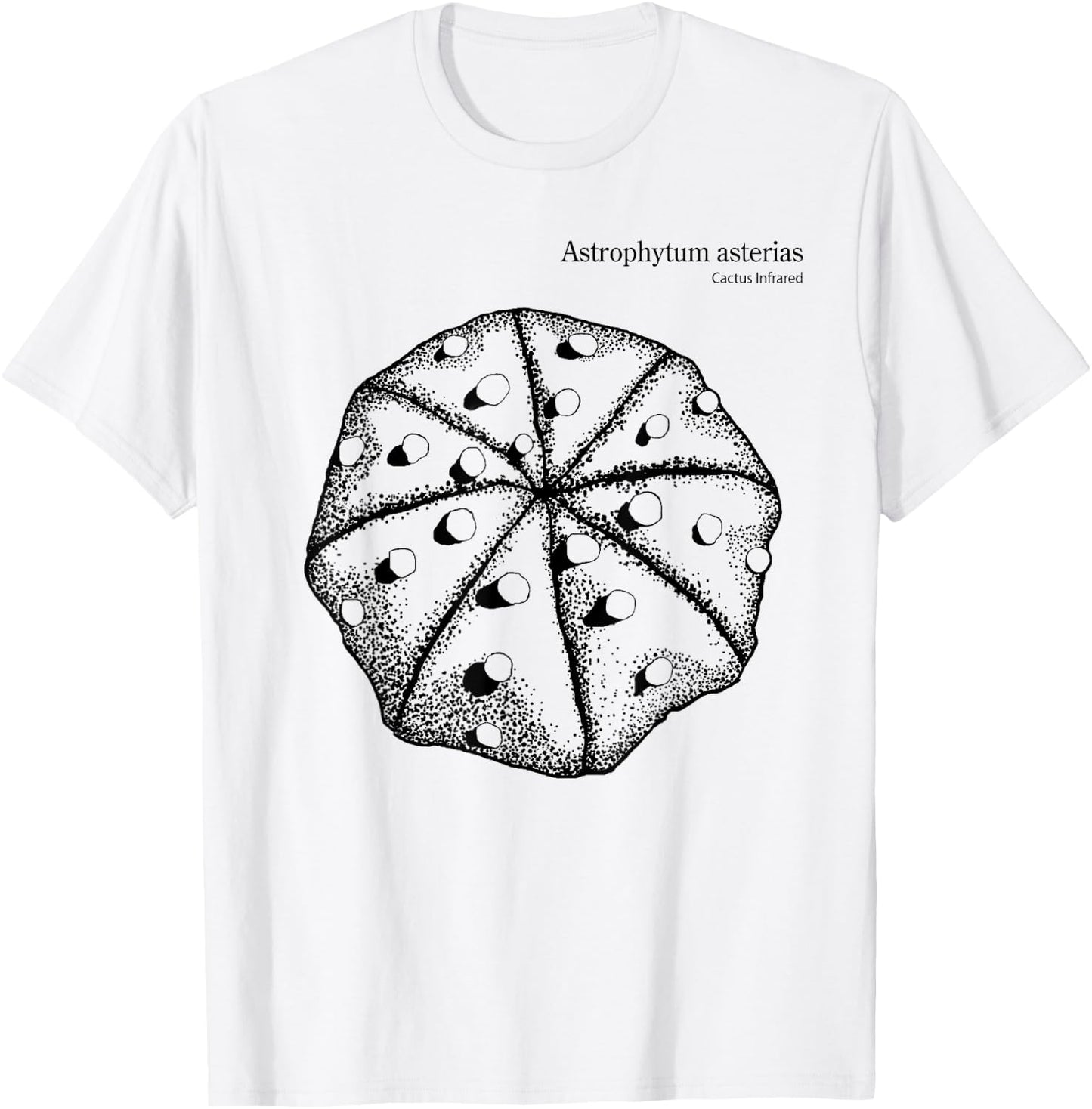 Astrophytum asterias Cactus Infrared nature lover graphic T-Shirt - T-Shirt | White